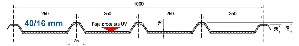 POLYPLAST G5 GRECA - 5 CUTE 40/10 - 16mm grosime